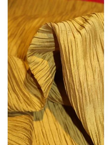 Tissu Tissu gaufré polyester ocre