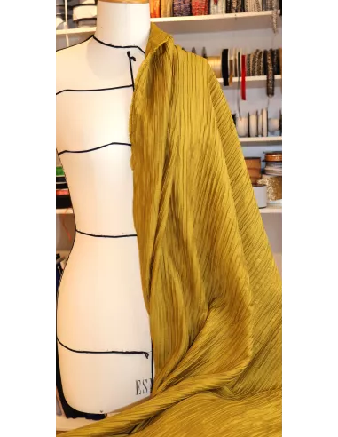 Tissu Tissu gaufré polyester ocre