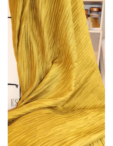 Tissu Tissu gaufré polyester ocre