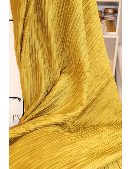 Tissu Tissu gaufré polyester ocre