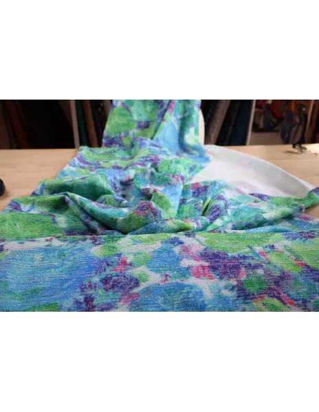 Tissu Mélange coton/polyester - explosion florale