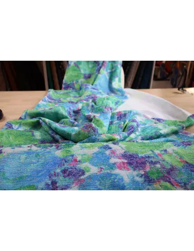 Tissu Mélange coton/polyester - explosion florale