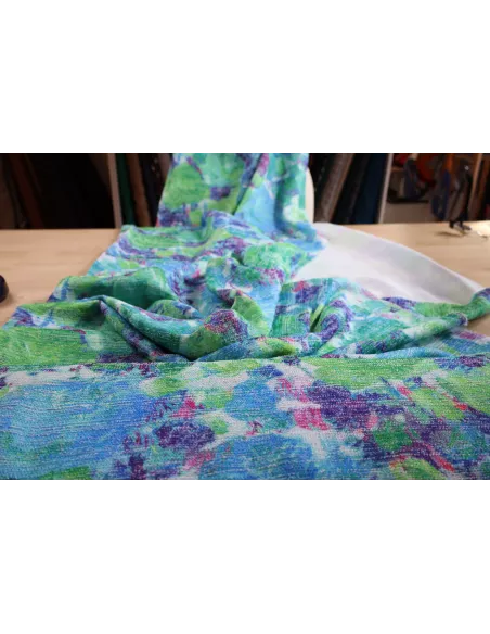 Tissu Mélange coton/polyester - explosion florale