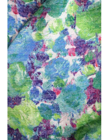 Tissu Mélange coton/polyester - explosion florale