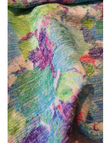 Tissu Mélange coton/polyester - explosion florale