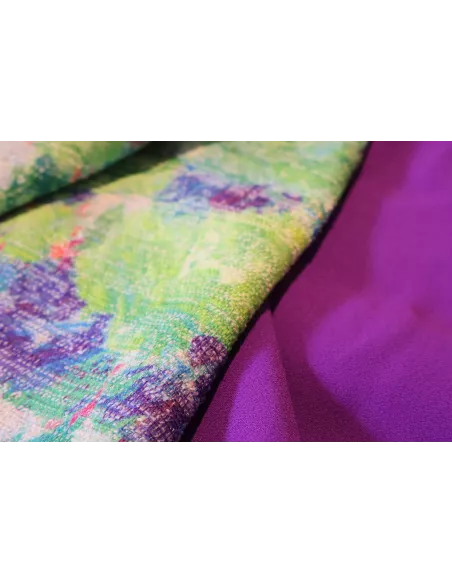 Tissu Mélange coton/polyester - explosion florale