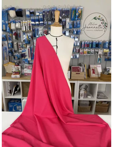Tissu Micro crêpe de polyester - rose fushia