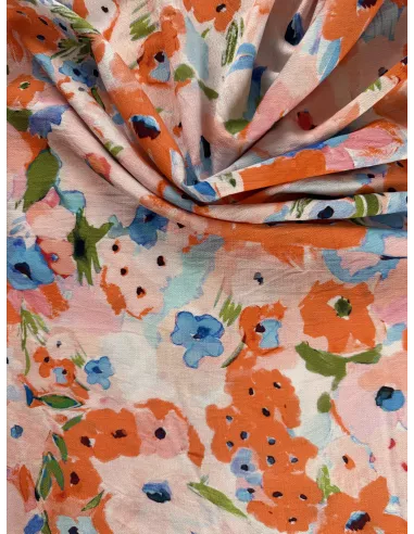 Tissu viscose- imprimé aquarelle