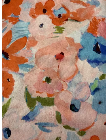 Tissu viscose- imprimé aquarelle