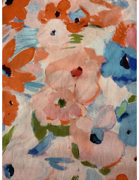 Tissu viscose- imprimé aquarelle