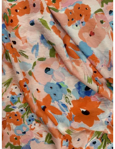 Tissu viscose- imprimé aquarelle