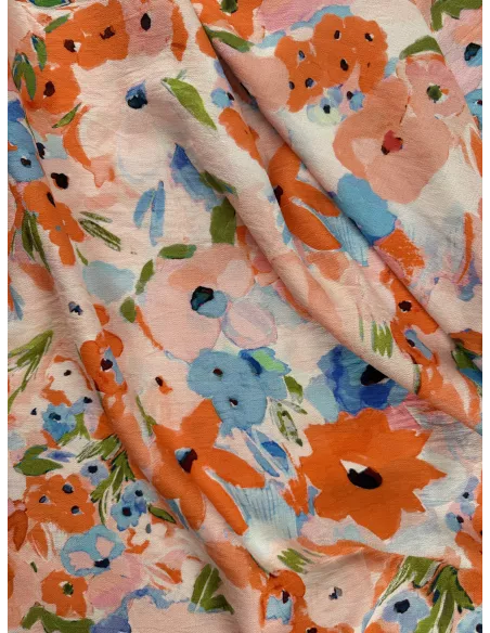 Tissu viscose- imprimé aquarelle