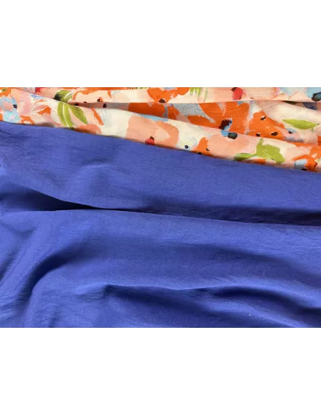 Tissu mélange de rayonne - bleu outre-mer