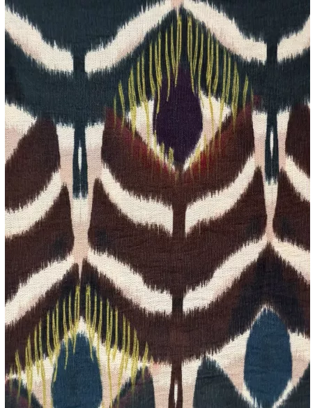Tissu viscose - inspiration plumes de paon -
