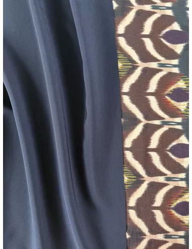 Tissu Polyester - voyageur bleu marine