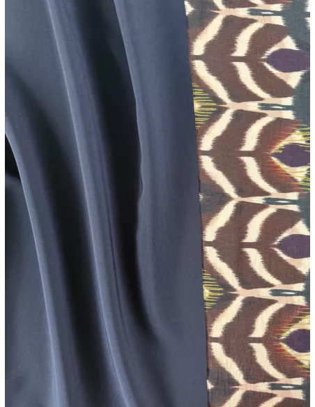 Tissu Polyester - voyageur bleu marine