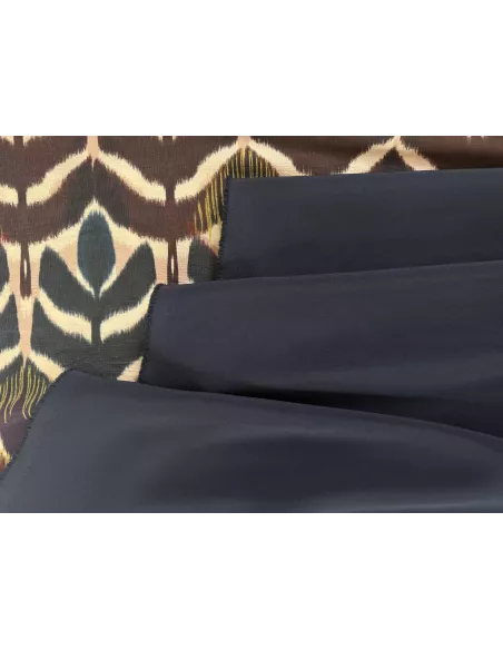 Tissu Polyester - voyageur bleu marine