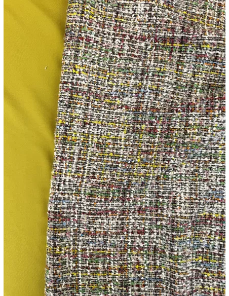 Tissu Tweed style Chanel - multi color