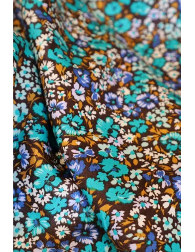 Tissu Tweed style Chane - Orange corail au mètre en ligne
