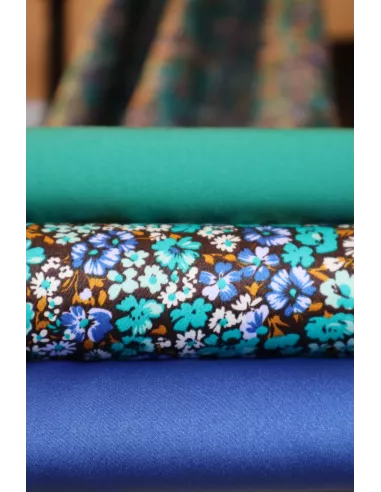 Tissu Tweed style Chane - Orange corail au mètre en ligne