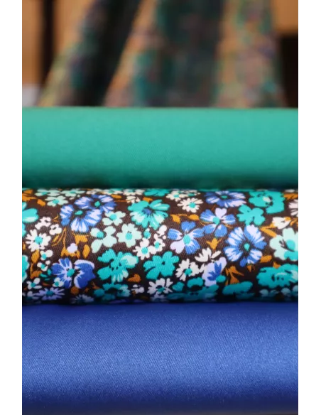 Tissu Tweed style Chane - Orange corail au mètre en ligne