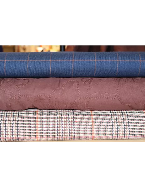 Tissu Tweed style Chane - Orange corail au mètre en ligne 2