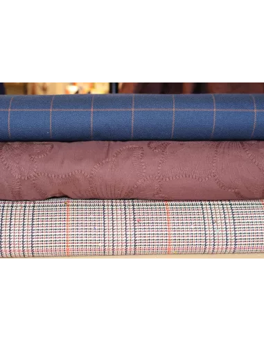 Tissu Tweed style Chane - Orange corail au mètre en ligne