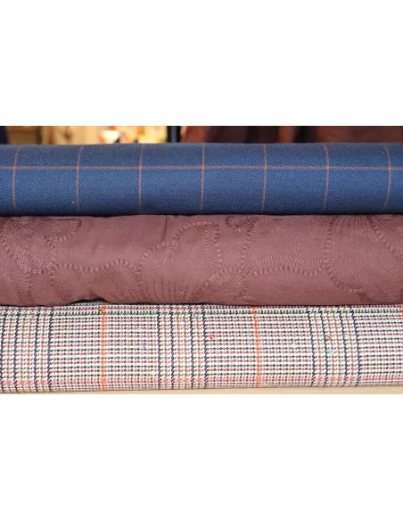 Tissu Tweed style Chane - Orange corail au mètre en ligne