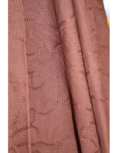 Tissu Tweed style Chane - Orange corail au mètre en ligne