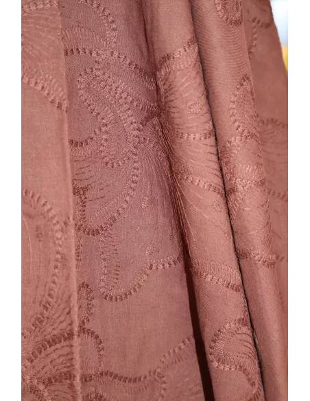 Tissu Tweed style Chane - Orange corail au mètre en ligne