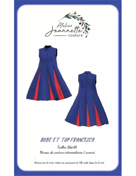 Tissu Patron de couture robe et top Francesca au mètre en ligne
