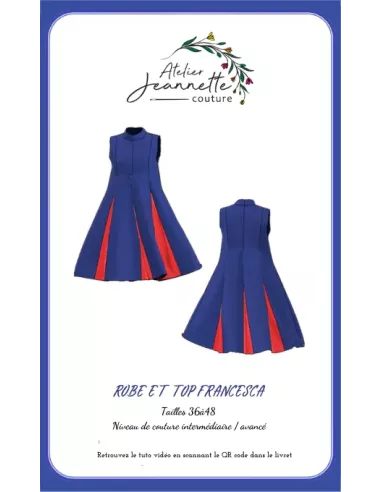 Tissu Patron de couture robe et top Francesca au mètre en ligne