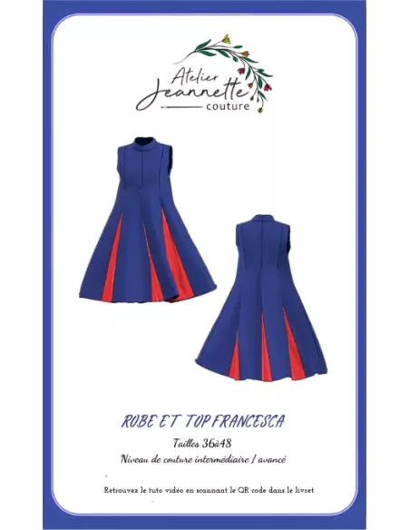 Tissu Patron de couture robe et top Francesca au mètre en ligne